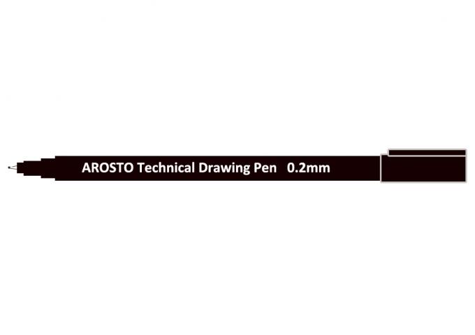 Penas de desenho técnicas dos PP da tinta preta do pigmento para esboçar ou escrever impermeável